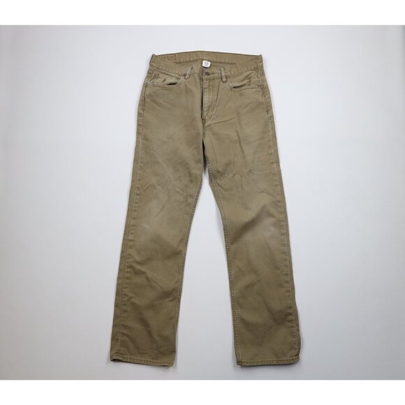 Vintage Ralph Lauren Mens 32x32 Faded 867 Classic Fit Denim Jeans Green Cotton